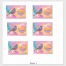 Färgfull Sparrow och Regnbåge Bubble