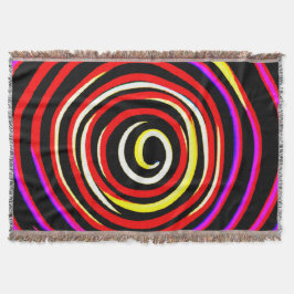 Färgfull Spiral Mönster Filt