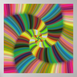 Färgfull spiral poster