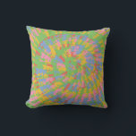 Färgfull Spiral Swirl Kudde<br><div class="desc">Den här livliga teckningen har en sjudande spiral-design som är fylld med lekfulla linjer i pastellnyp, , blåsor och gröntar. Den dynamiska sammansättningen skapar en känsla av rörelse och glädje, som påminner om slit-dye-mönster. Det glada färg och de roterande formerna gör det till ett idealiskt biet för projekt som syftar...</div>