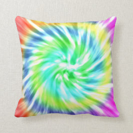 Färgfull Spiral Tie Dye Dekorativ kudde