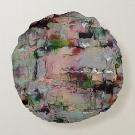 Färgfull sten dominerade lax till grönaktigt grått rund kudde