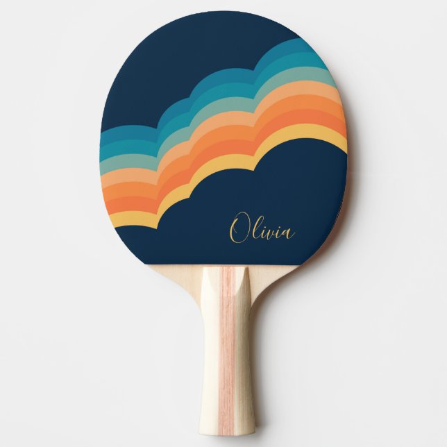 Färgfull stil-molndesign pingisracket (Framsidan)