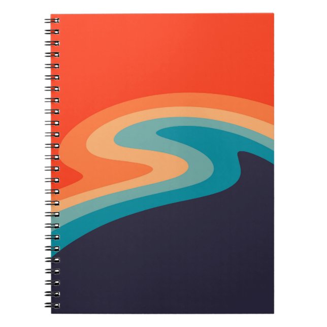 Färgfull stil-strömningsdesign anteckningsbok (Framsidan)