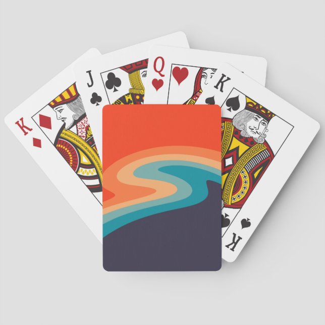 Färgfull stil-strömningsdesign casinokort (Baksidan)