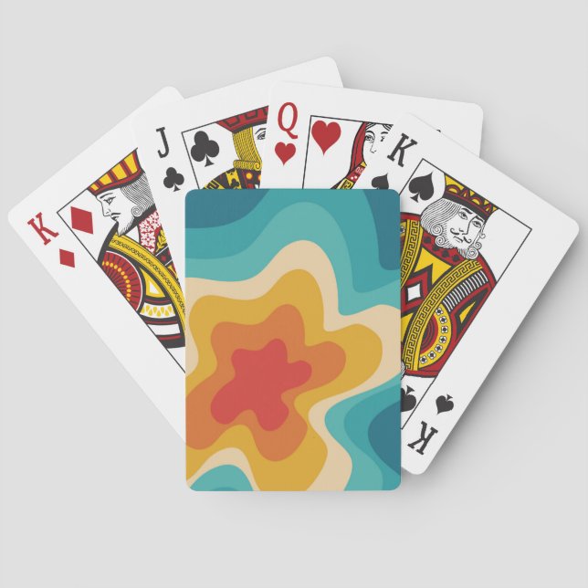 Färgfull stil-strömningsdesign casinokort (Baksidan)