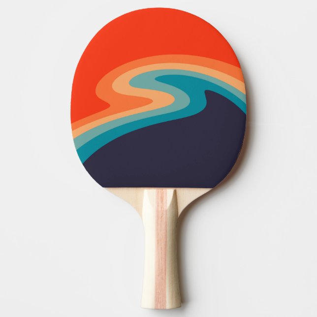 Färgfull stil-strömningsdesign pingisracket (Framsidan)