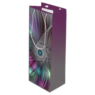 Färgfull stor blomma Abstrakt Trippy Fractal Art