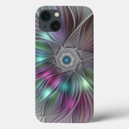 Färgfull stor blomma Abstrakt Trippy Fractal Art