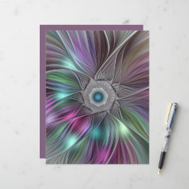 Färgfull stor blomma Abstrakt Trippy Fractal Art