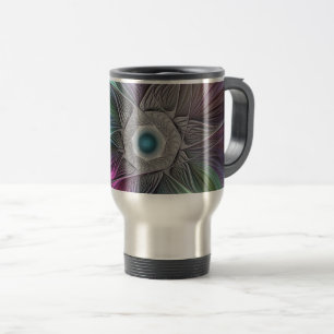 Färgfull stor blomma Abstrakt Trippy Fractal Art Resemugg