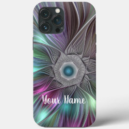 Färgfull stor blomma Abstrakt Trippy Fractal Namn