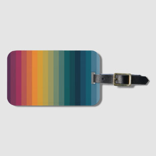 Färgfull stripe 70-80-tal Retro Rainbow Rand Bagagebricka
