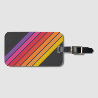 Färgfull stripe 70s 80s klassisk Retro Rand Bagagebricka