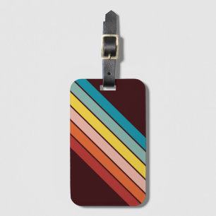 Färgfull stripe 70s 80s Retro Tävla Rand Bagagebricka