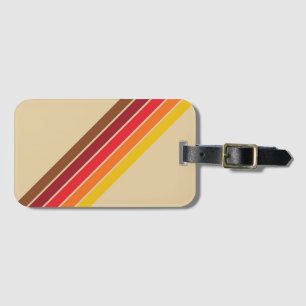 Färgfull stripe 70s 80s Retro Tävla Rand Bagagebricka