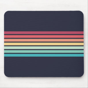 Färgfull stripe 70s 80s Retro Tävla Rand Musmatta