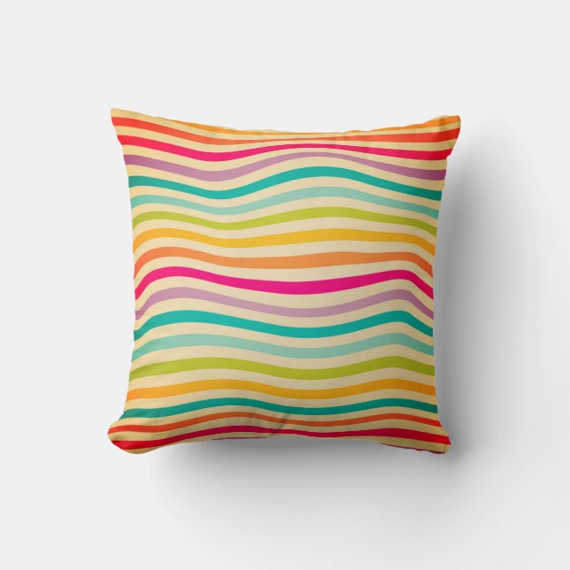 Färgfull, stripe, sömlös Mönster. illustration. b Kudde (Framsida)