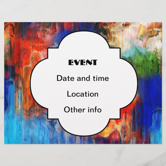 Färgfull struktur reklamblad (Framsidan)