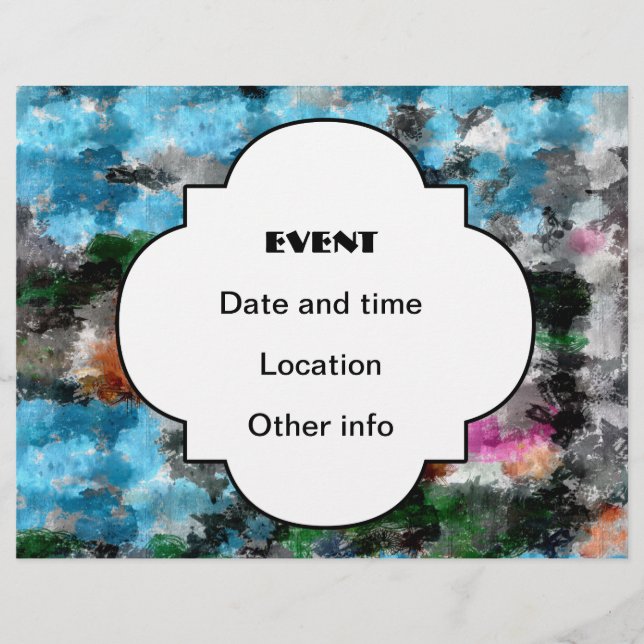 Färgfull struktur reklamblad (Framsidan)