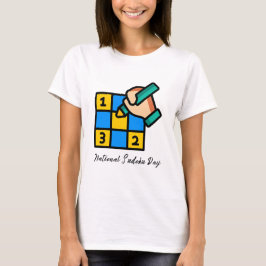 Färgfull Sudoku Puzzle Illustration T Shirt