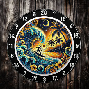 Färgfull surfare i Tropiska Vibes Darttavla