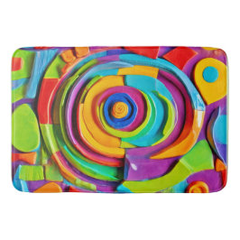 Färgfull Surreal skulpture Play Badrumsmatta
