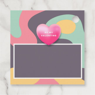 Färgfull Swirl Valentines Day Gift-favorittagg Gåvor Etiketter