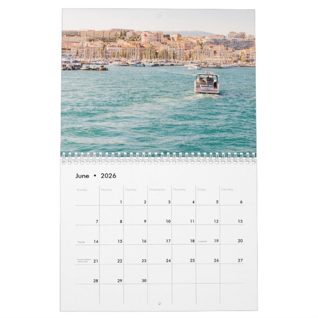 Färgfull syd-Frankrike-hemdekan Kalender (Jun 2026)