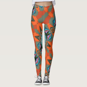 Färgfull syd Western geometrisk Mönster Leggings