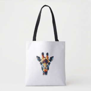 Färgfull syn på Stil, djurfoder, Lover Giraffe Tygkasse