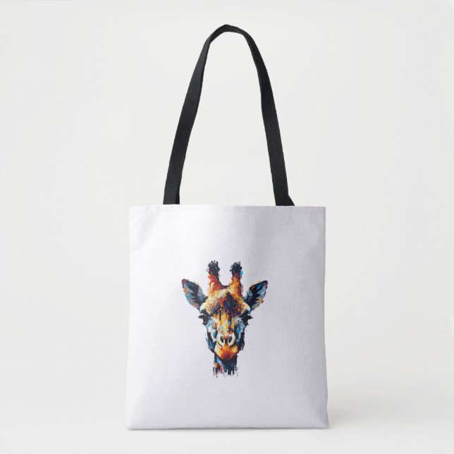 Färgfull syn på Stil, djurfoder, Lover Giraffe Tygkasse (Framsida)