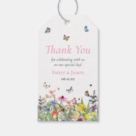 Färgfull Tack Bröllop Presentetikett