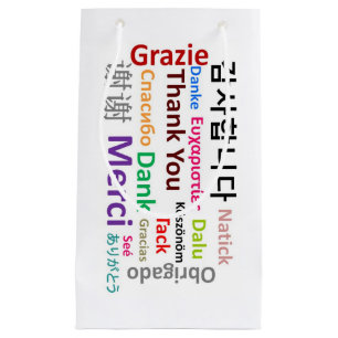 Färgfull Tack, Merci, Grazie, Dank Gift Bag