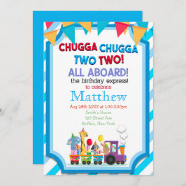 Färgfull Tåg 2:a födelsedagen Party