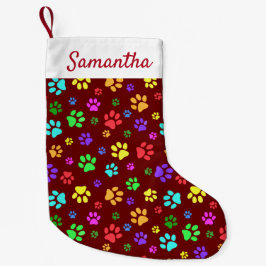 Färgfull Tass avtryck - liten julklapp Liten Julstrumpa