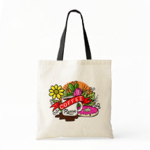 Färgfull Tattokaffe och Donut