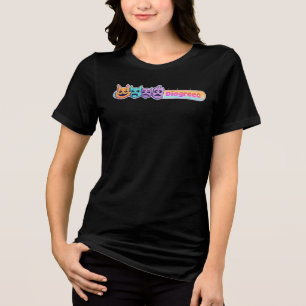 Färgfull Tecknad Ansikte Diogrecc-grafik T-Shirt