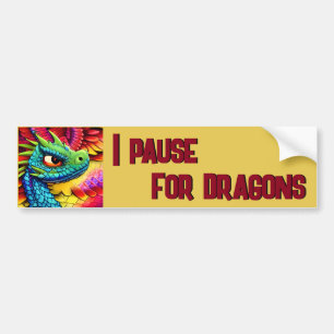 Färgfull Tecknad Dragon Bildekal