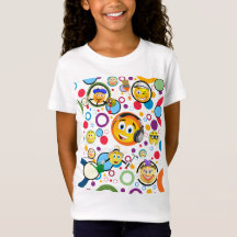 Färgfull Tecknad Emoji Ansikte T-Shirt