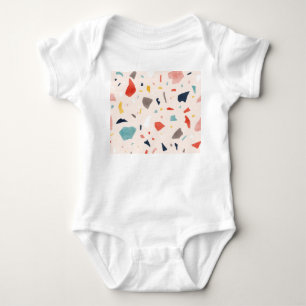 Färgfull terrazzo: sömlösa fragment av sten. t shirt