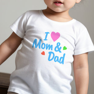 Färgfull text på Baby T-shrit   DP7Art T Shirt