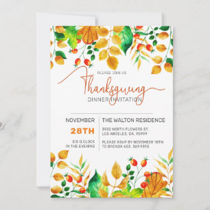 Färgfull Thanksgiving för höstblomma Julkort