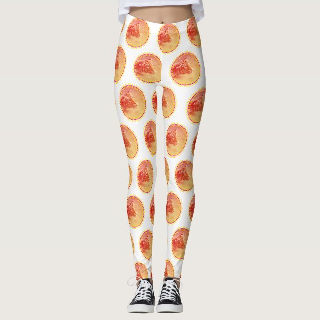 Färgfull tiger leggings (Framsida)