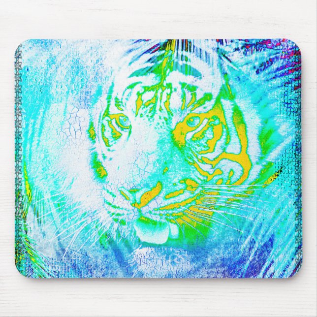 Färgfull tiger musmatta (Framsidan)