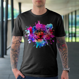 Färgfull tigerhuvud T-Shirt