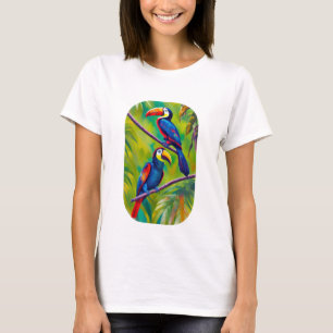 Färgfull Toucan Bird Art T Shirt