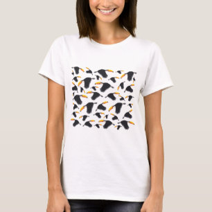 Färgfull Toucan Tropical Bird Mönster T Shirt