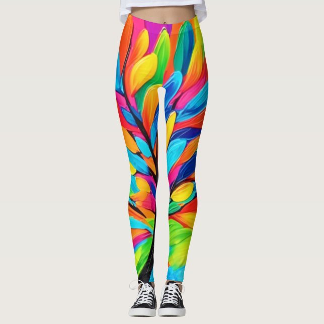 Färgfull Träd i Dreams Leggings (Framsida)