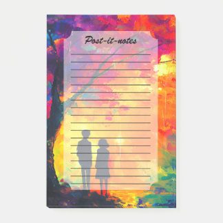 Färgfull Träd i Kärlek Post-it Block